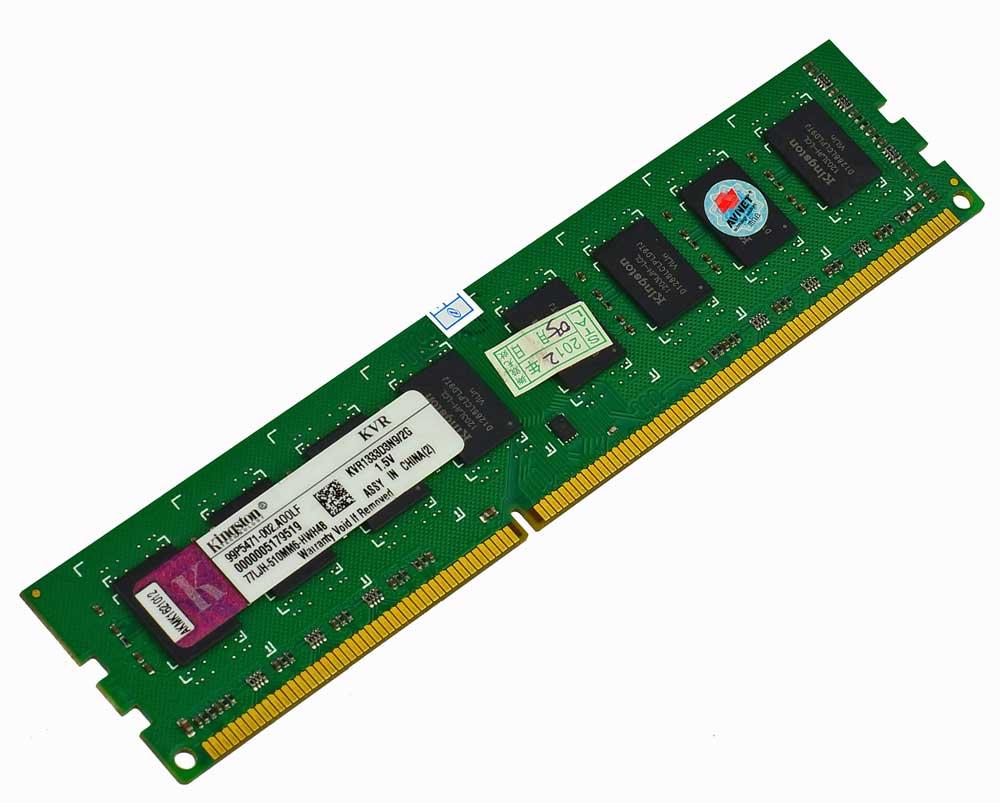 DDR3 2GB 1333MHz оперативна пам'ять KVR1333D3N9/2G-SP 2Rx8 PC3-10600U — ОЗП ДДР3 2 Гб 1333 (Б/У)