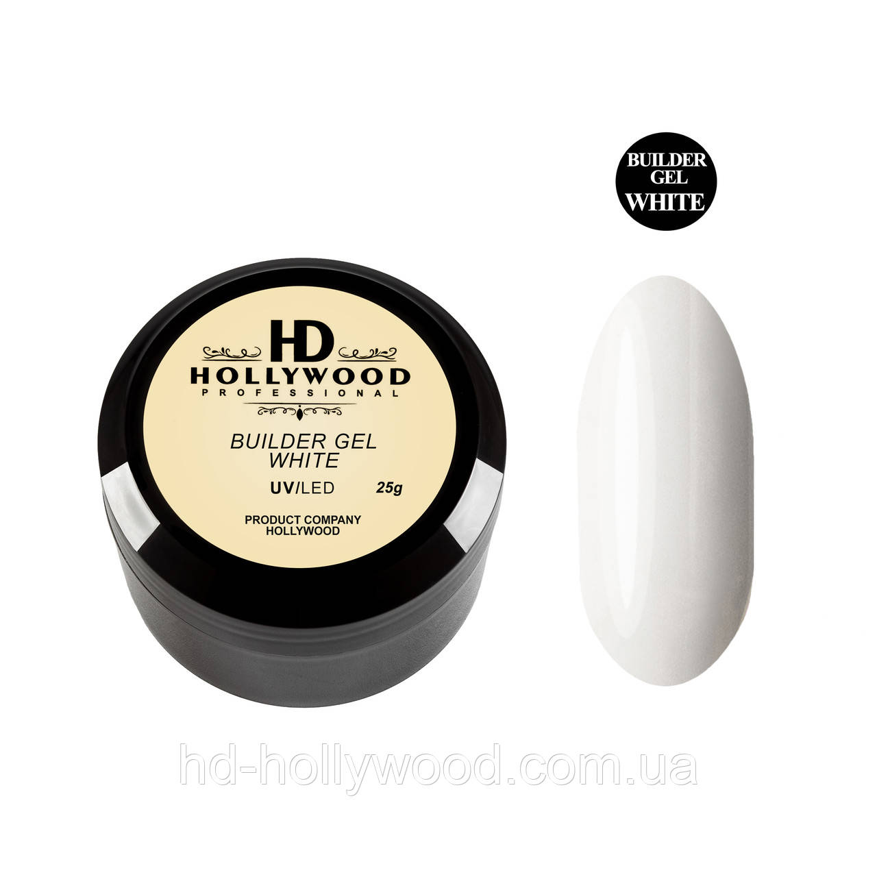 Моделюючий Гель Білий White HD Hollywood - 25 мл, фото 1