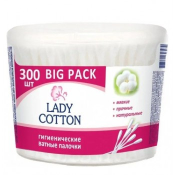Ватні палички 300шт в банці Lady Cotton 43930