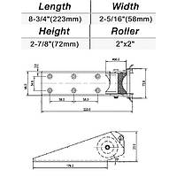 Роульс якорный на лодку 8-3/4 223MM HF10-011S