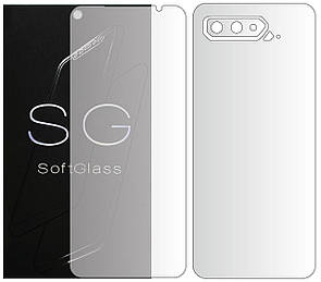 Бронеплівка Asus Rog Phone 5 Комплект: для передньої і задньої панелі поліуретанова SoftGlass