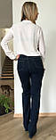 Класичні жіночі джинси із завищеною талією прямі, фото 4