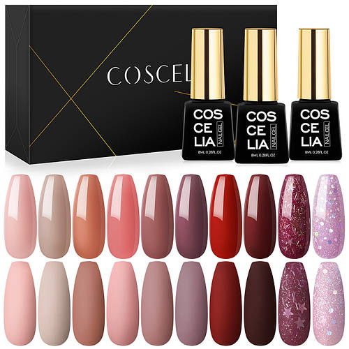 Купить Большой набор гель лаков для маникюра базовых цветных разных ...