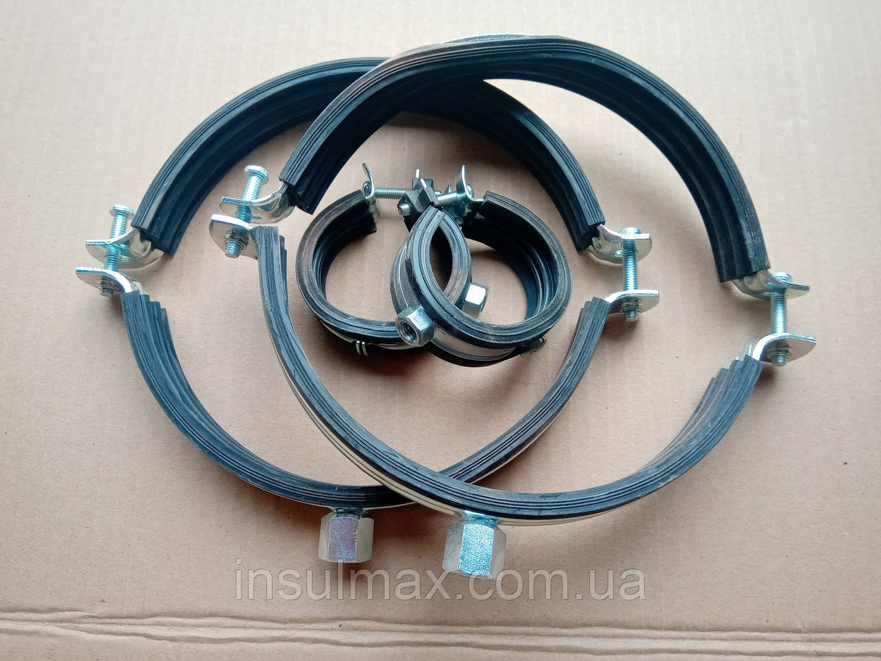 Купить Хомут для труб 195-205мм М8/10 с резиновым вкладышем из EPDM ...