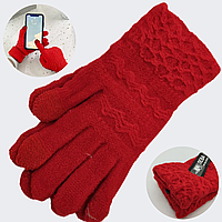 Перчатки сенсорные для детей на 6-9 лет Touchs Gloves, Красный / Теплые детские перчатки для телефона / Сенсорные рукавички