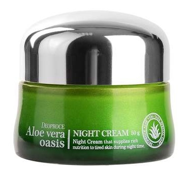 Нічний крем для обличчя Deoproce Aloe Vera Oasis Night Cream 50 г