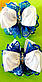 Пишний бантик на резинці  для дівчаток , кольори синій з білим, фото 3