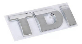 Шильдик автологотип емблема Volkswagen Audi Skoda TDI колір хром