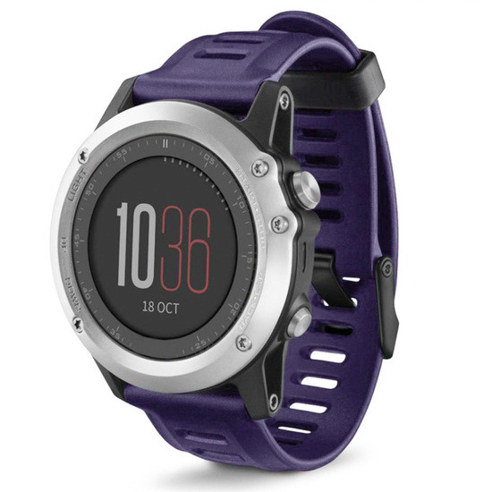 Браслет для годинника Garmin Fenix 3 HR/Fenix 5x 7x 26 мм силіконовий фіолетовий