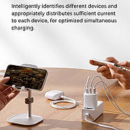 Мережевий зарядний пристрій на 3 USB BASEUS 17W Compact Charger (білий), фото 4
