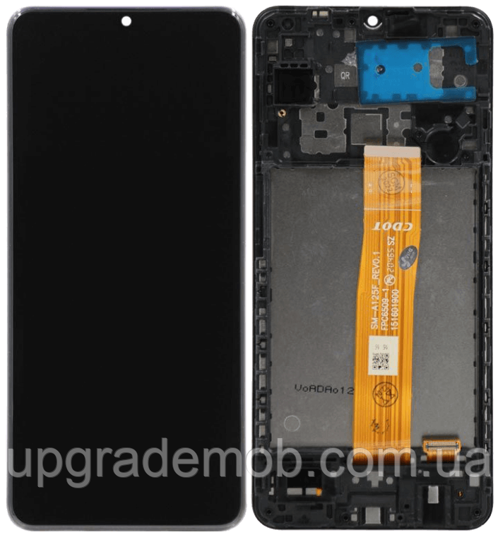 Дисплей модуль тачскрин Samsung A125 Galaxy A12 /A127 /M127 черный с рамкой SM-A125F_REV0.1 FPC6509-1