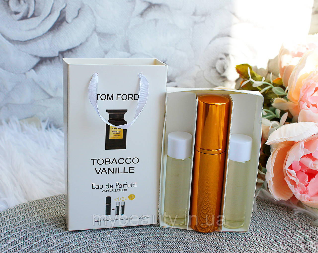 Міні-парфуми з феромонами унісекс Tom Ford Tobacco Vanille 3х15 мл