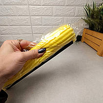 Губчаста насадка для швабри з віджимом жовта з целюлози 28.5*6.5 см, фото 3