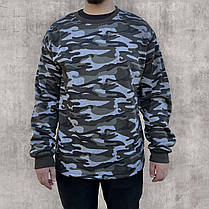 Кофта чоловіча натільна під гумку Світшот камуфляжний з начосом Великі розміри 4XL, фото 2