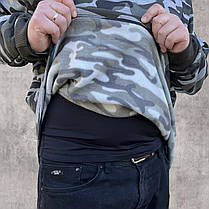 Кофта чоловіча натільна під гумку Світшот камуфляжний з начосом Батал 4XL — 8XL Tovta, фото 2