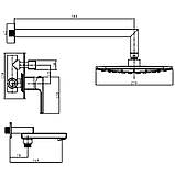 Душова система прихованого монтажу GAPPO G7117-6 Чорна матова, фото 2