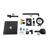 Душова система прихованого монтажу GAPPO G7117-6 Чорна матова, фото 4