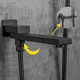 Душова система прихованого монтажу GAPPO G7117-6 Чорна матова, фото 7