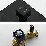 Душова система прихованого монтажу GAPPO G7117-6 Чорна матова, фото 8