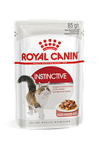 Royal Canin (Роял Канин) Instinctive Gravy консервы для кошек старше 1 года (кусочки в соусе) 85 г