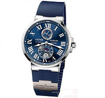 ULYSSE NARDIN LE LOCLE CHRONOMETRE TIME LAPSE COLLECTION 45MM SILVER BLUE. AAA