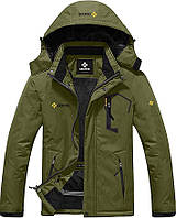 GEMYSE Мужская Тактическая Водонепроницаемая Зимняя Ветрозащитная Куртка размер L, цвет Olive-green