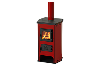 Піч на дровах MBS Hit червоний/кремовий