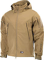 M-Tac Тактическая куртка с капюшоном на флисовой подкладке - Водонепроницаемая размер M, цвет Coyote