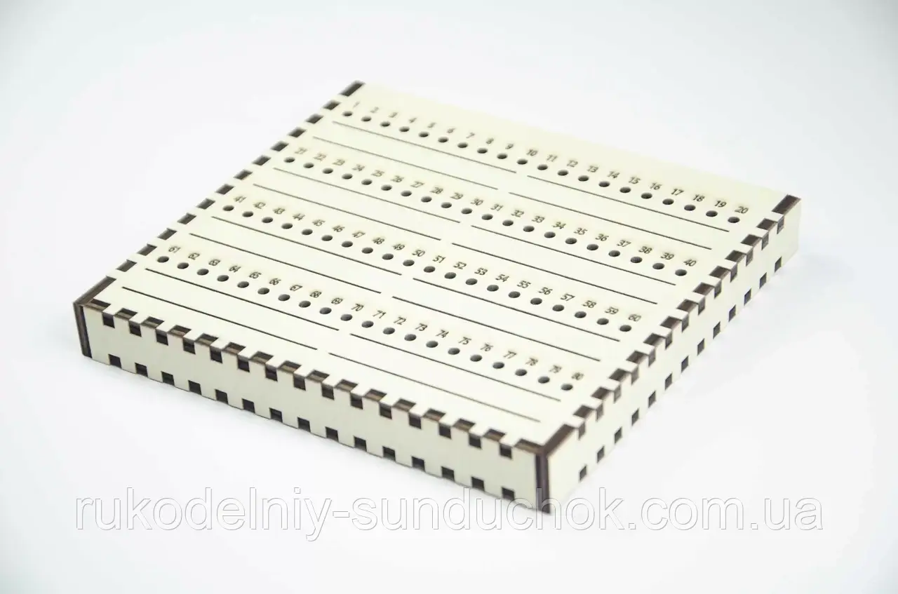 Органайзер для ниток ТМ Embroidery Craft Органайзер під процес (слонова кістка) 80 отверстий OG-055, фото 1