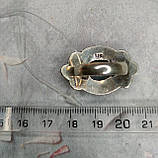 Кільце натуральний лабрадор. Лабрадор квадрат в сріблі 16,8 розмір. Індія., фото 6