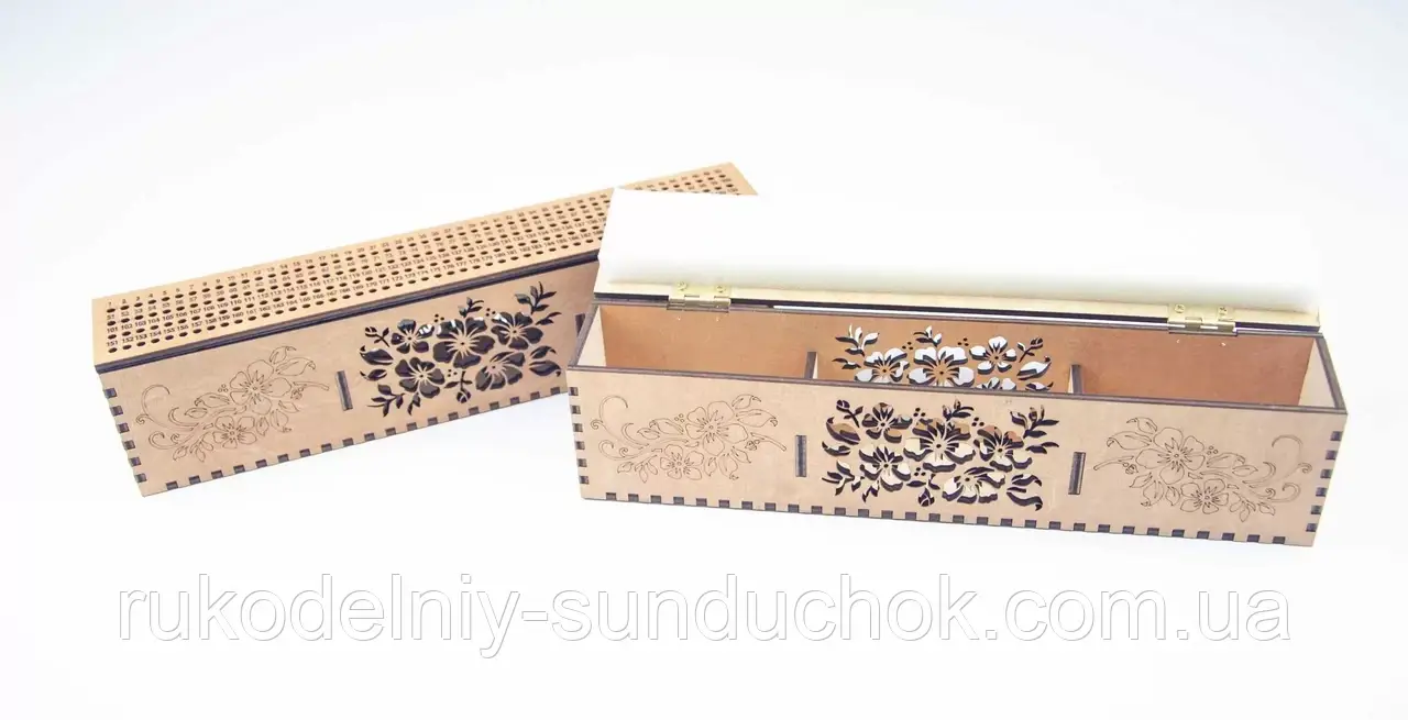 Органайзер для ниток ТМ Embroidery Craft Органайзер-шкатулка під процес (волоський горіх) 200 отворів OG-057, фото 1