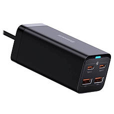 Зарядний пристрій (зарядка) для телефону Baseus GaN 3 Pro 2 х Type-C + 2 х USB Чорний (CCGP000101), фото 5