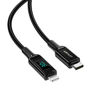 Кабель для зарядки телефона/ смартфона ACEFAST C6-01 Type-C - Lightning 3 А 1.2 м Чорний, фото 3