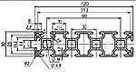 30х120 / т-слот/ 3 метри  / Верстатний профіль / анод