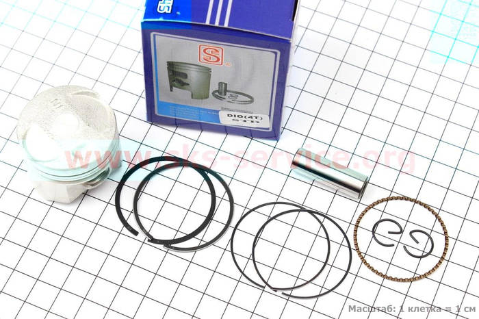 Купить Поршень к-кт Honda DIO AF56 38мм STD (палец 10мм) синяя коробка ...