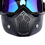 Мотоциклетна маска-трансформер RESTEQ Окуляри, лижна маска, для катання на велосипеді чи квадроциклі, фото 3