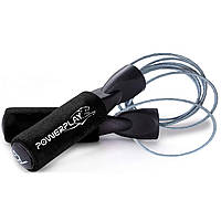 Скакалка швидкісна з підшипниками PowerPlay 4209 Sport Jump Rope Чорна (3m.)