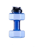 Фітнес пляшка для води у вигляді гантелі 2 в 1 RESTEQ. Спортивні пляшки, шейкер. Аквагантелі Сині, фото 5