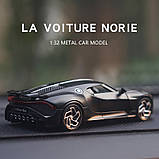 Модель автомобіля Bugatti La Voiture Noire. Металева інерційна машинка Бугатті 1:32, фото 7