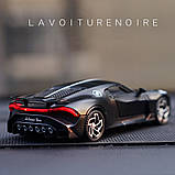 Модель автомобіля Bugatti La Voiture Noire. Металева інерційна машинка Бугатті 1:32, фото 8