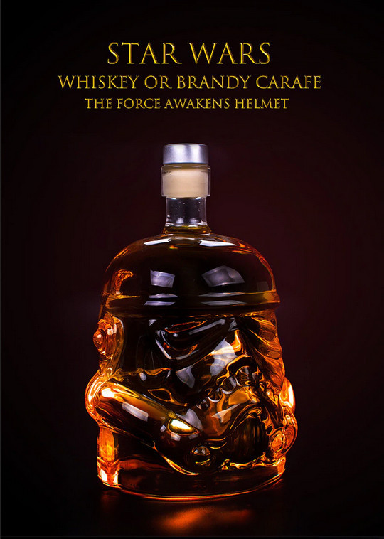 Графін для алкоголю RESTEQ у формі шолома штурмовика із Зоряних Війн, графін Star Wars, графін для віскі, для горілки