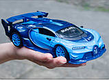 Масштабна модель автомобіля Bugatti GT 1:24. Металева машинка, фото 10