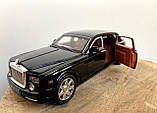 Модель автомобіля Rolls Royce Phantom 1:24. Звук + світло ефекти. Металева інерційна машинка Роллс Ройс, фото 5