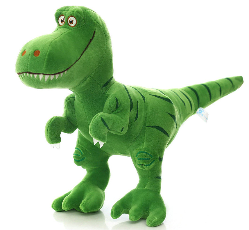 Динозавр RESTEQ зеленого кольору 70 см. М`яка іграшка Тиранозавр
