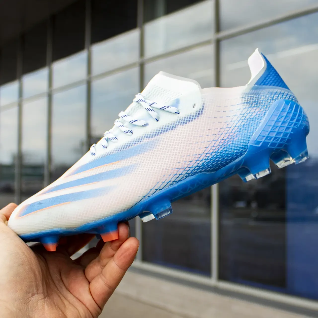 Бутси Adidas X Ghosted.1 FG white/blue (39-45), фото 1