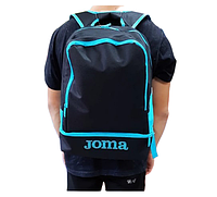 Рюкзак спортивный Joma Estadio III 23,8 л с отделением для обуви черно-голубой (400234.116)