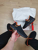 Кросівки мокасини чоловічі чорні з жовтогарячим Puma Black Orange. Легкі кросівки чоловічі Пума. Взуття на літо