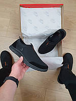 Кросівки мокасини чоловічі чорні з жовтогарячим Nike Free Run 3.0 Black. Легкі кросівки чоловічі Найк Фрі Ран