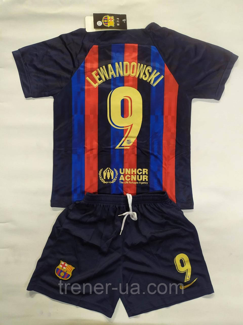 Футбольна форма дитяча Barcelona Lewandowski 2022/Lewandowski/Левандовський Барселона синьо-гранат