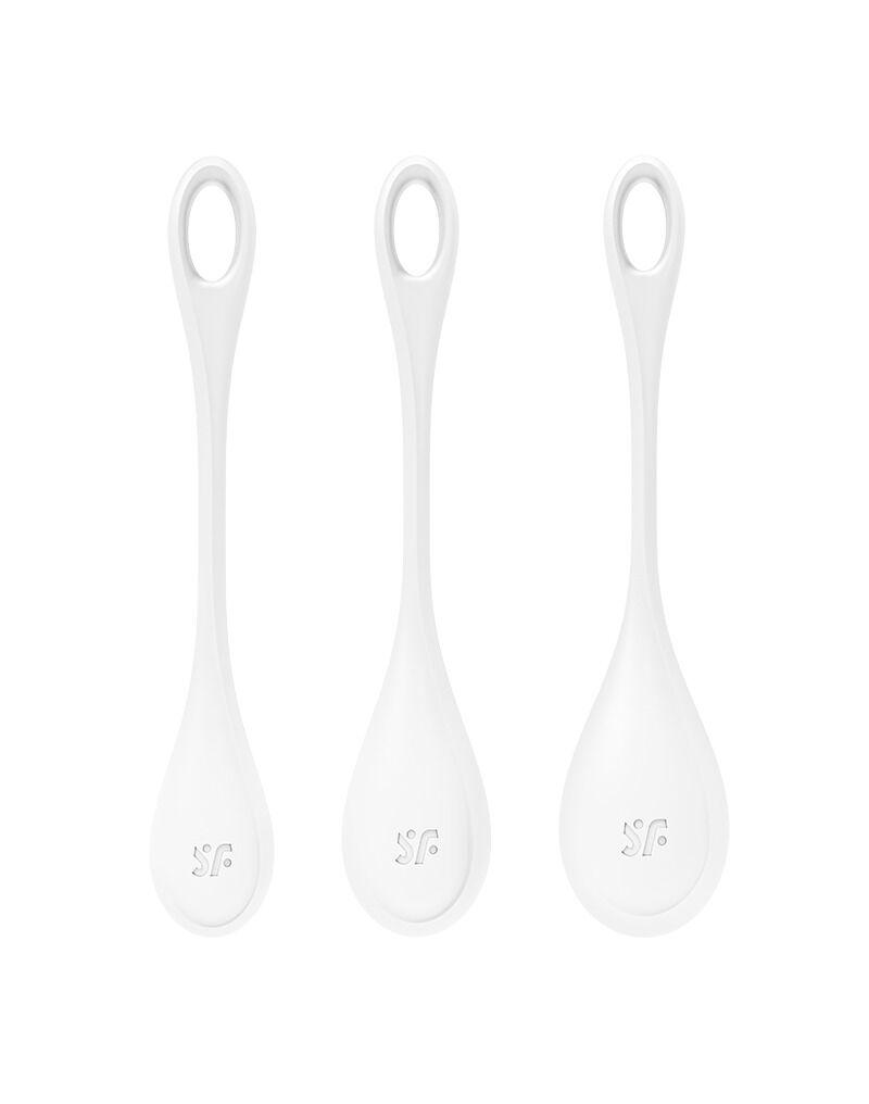 Набір йоні намистин Satisfyer Yoni Power 1 White, діаметр 2-2,5-3 см, вага 22-46-74г